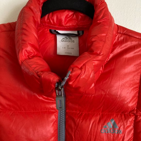 Adidas Down Insulated Lightweight Red Puffy Jacket - Picture 4 of 6